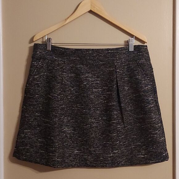 Loft Silver Thread Boucle  Lined Skirt - Picture 2 of 8